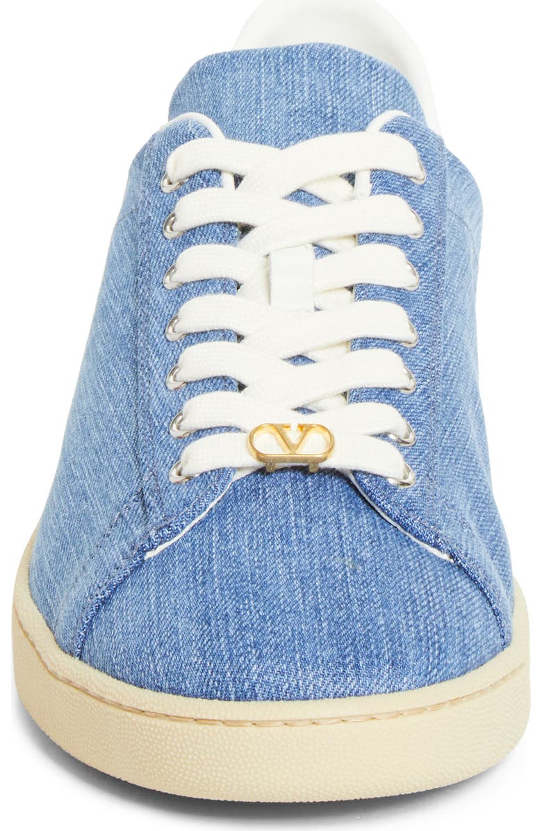 Valentino Garavani Royco Denim Low Top Sneaker, Alternate, color, Blue Multi