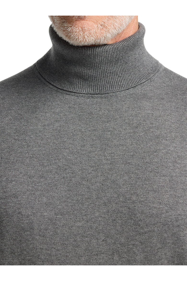 Supima Cotton Turtleneck, Alternate, color, Medium Grey