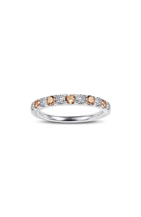 Simulated Diamond Birthstone Band Ring