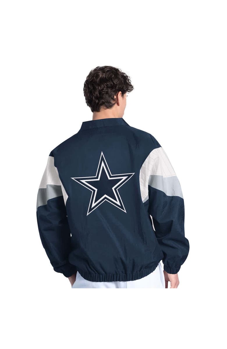 STARTER Men's Starter Navy Dallas Cowboys Yard Line Full-Zip Jacket, Alternate, color, 