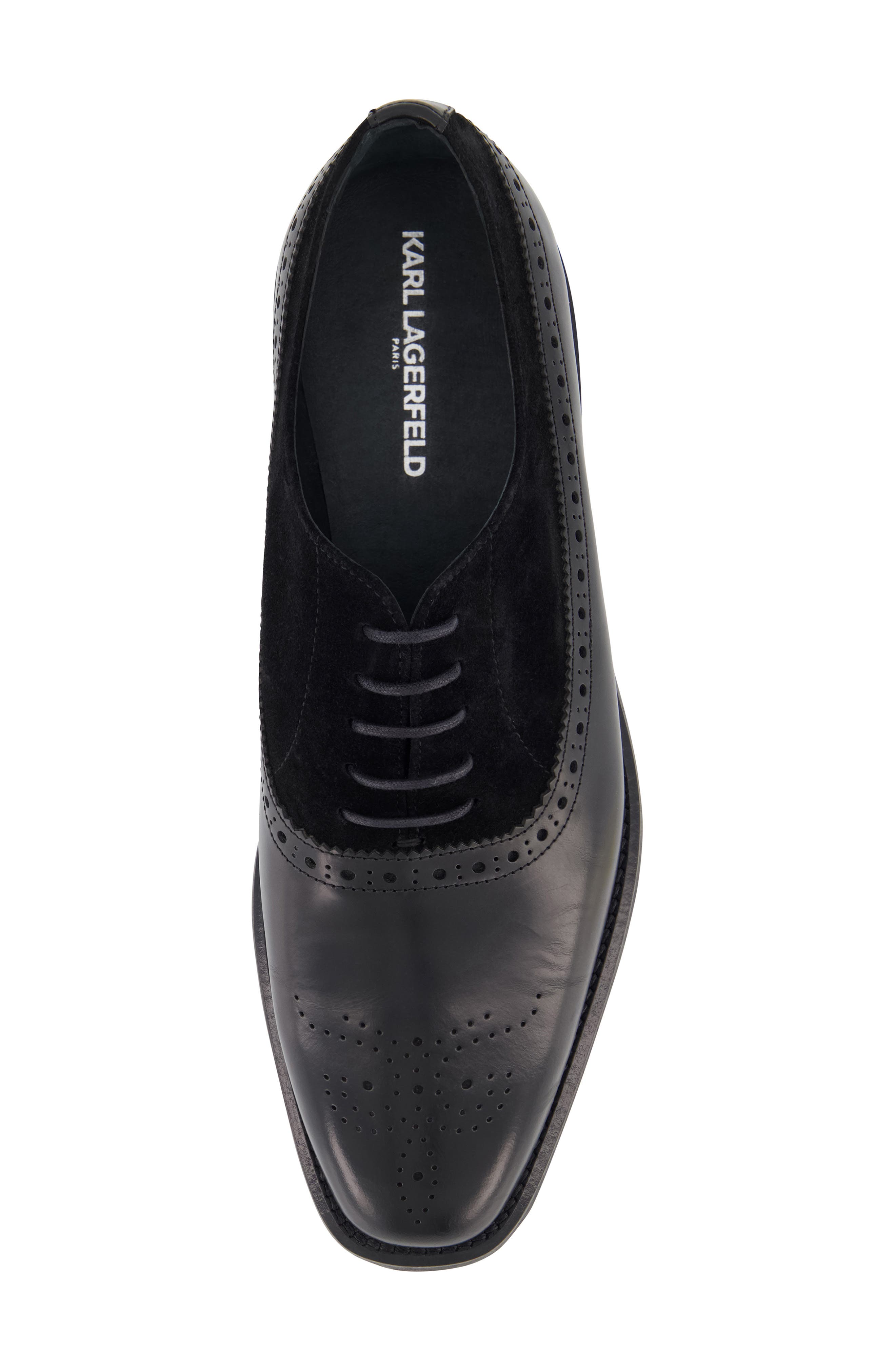KARL LAGERFELD PARIS Leather & Suede Whipstitch Oxford (Men ...