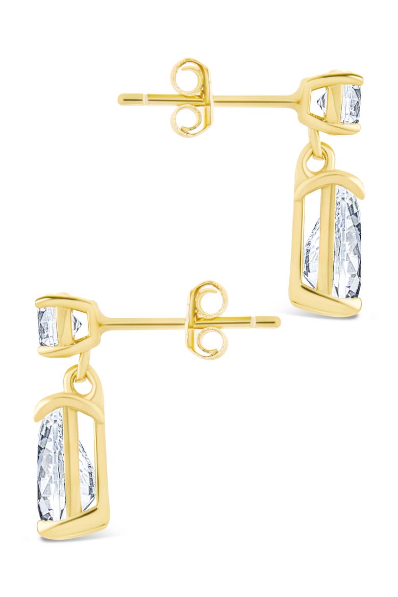 Imogen Cubic Zirconia Drop Earrings, Alternate, color, GOLD