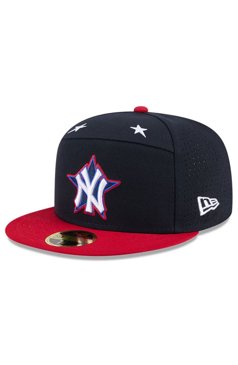 New Era Men's New Era Navy/Red  New York Yankees 2025 MLB All-Star Game Workout Side Patch 59FIFTY Fitted Hat, Alternate, color, 