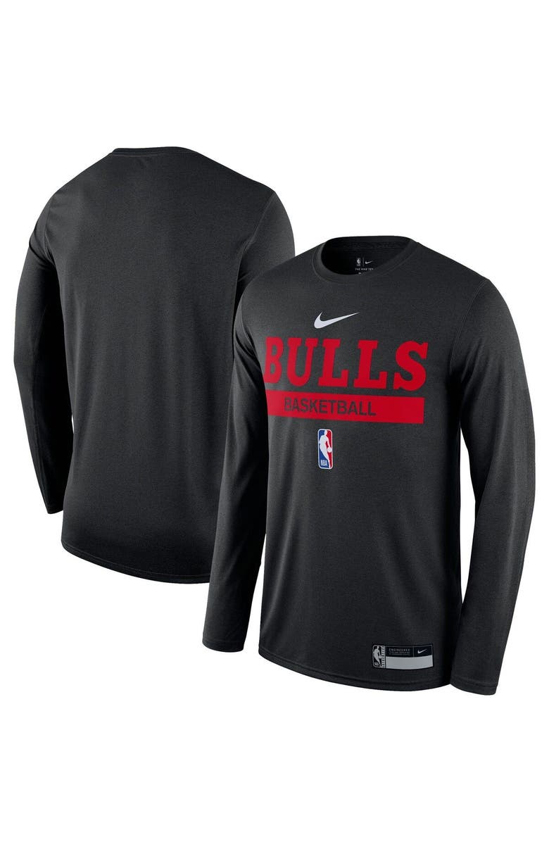 Nike Men's Nike Black Chicago Bulls 2022/23 Legend On-Court Practice Performance Long Sleeve T-Shirt, Alternate, color, 