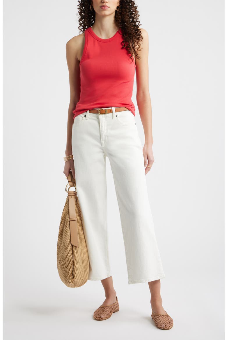 Everyday Cotton Rib Tank, Alternate, color, RED SAUCY