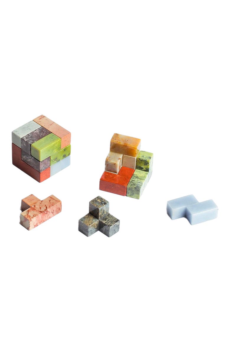 DAR PROYECTOS Soma Cube 3D Gemstone Puzzle, Alternate, color, Multi