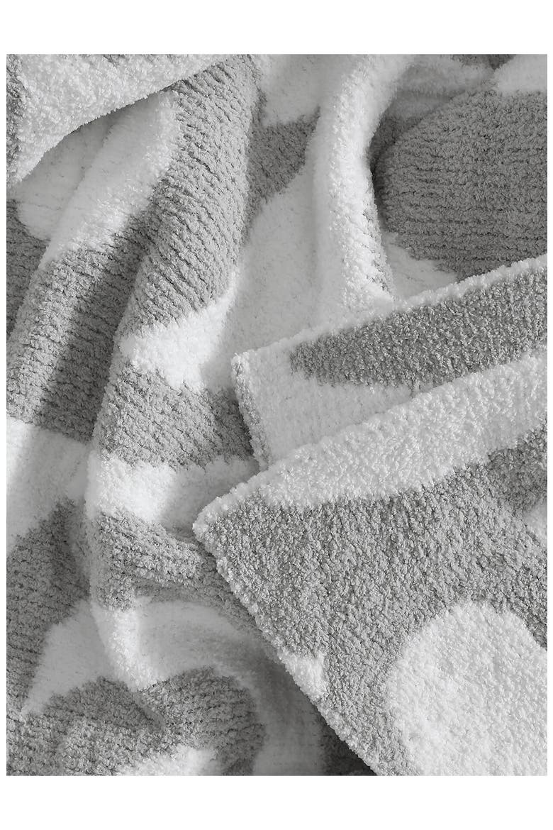 Casablanca Microfiber Blanket, Alternate, color, CLOUD GREY / OFF WHITE