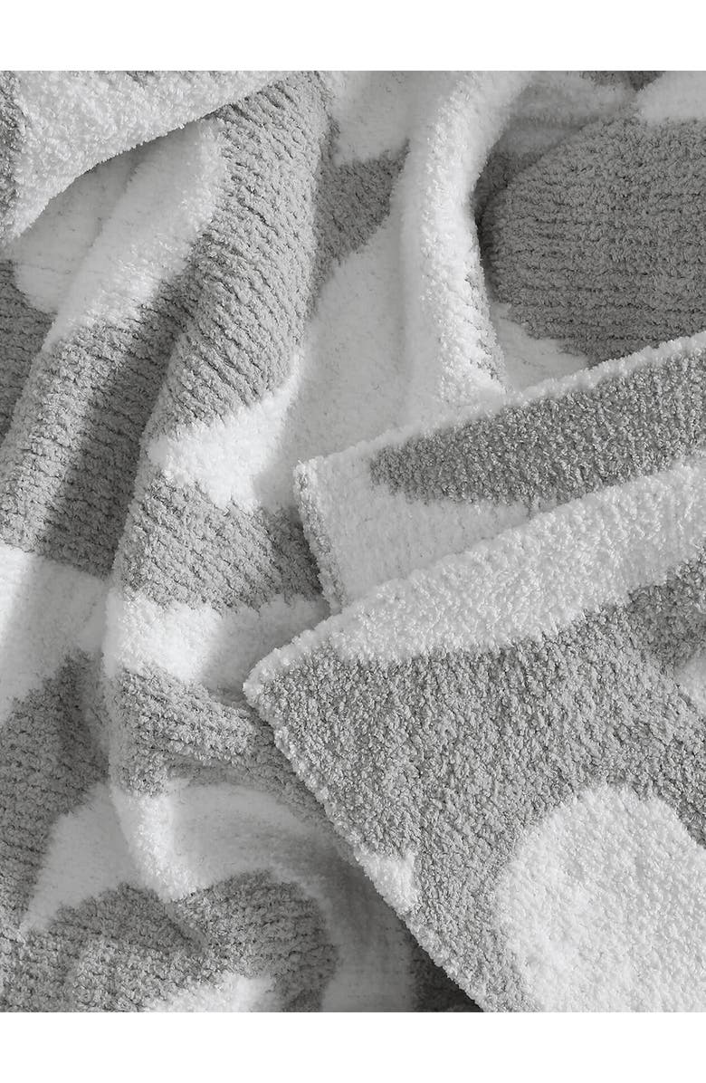 Sunday Citizen Casablanca Microfiber Blanket, Alternate, color, Cloud Grey / Off White