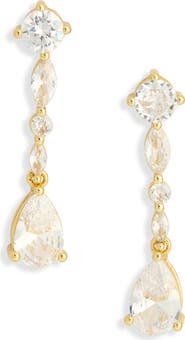 NORDSTROM RACK Mixed Cubic Zirconia Linear Drop Earrings