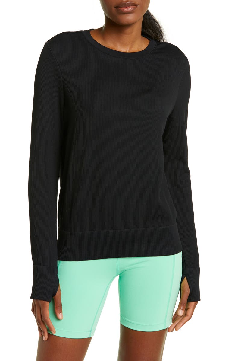 Zella Women's Seamless Rib Sweatshirt, Main, color, 