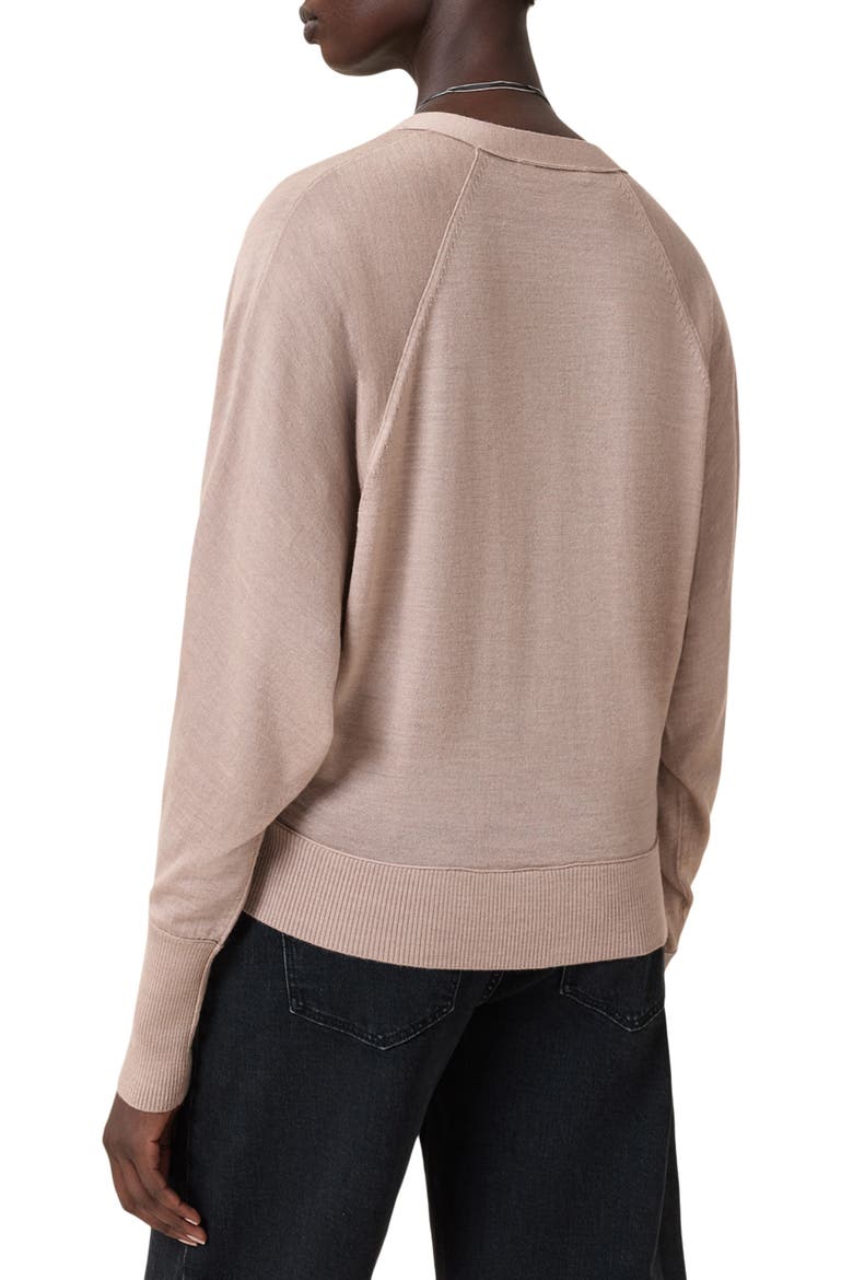 Honor V Merino Wool Cardigan, Alternate, color, PASHMINA PINK