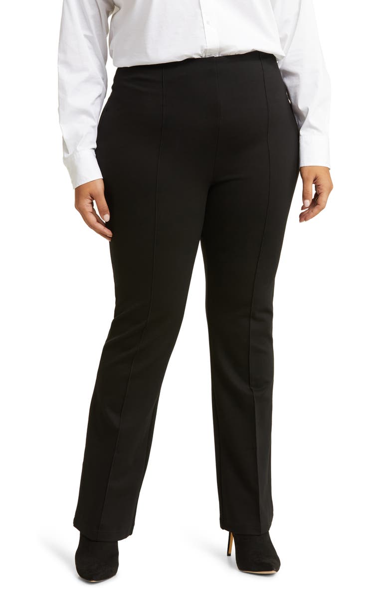 Lysse 'Lyssentials Elysse High Waist Wide Leg Ponte Pants, Main, color, Black