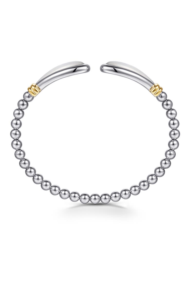 Bujukan Bead & Mother-of-Pearl Bangle Bracelet, Alternate, color, SILVER/ 14K YELLOW GOLD