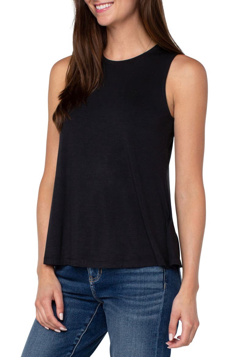 Sleeveless Knit Top, Alternate, color, BLACK