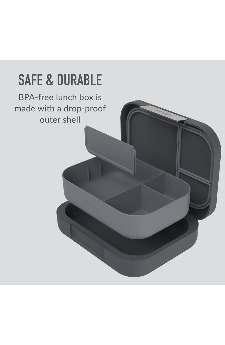 BENTGO Set of 2 Modern Leakproof Lunch Bento Boxes, Alternate, color, Dark Grey