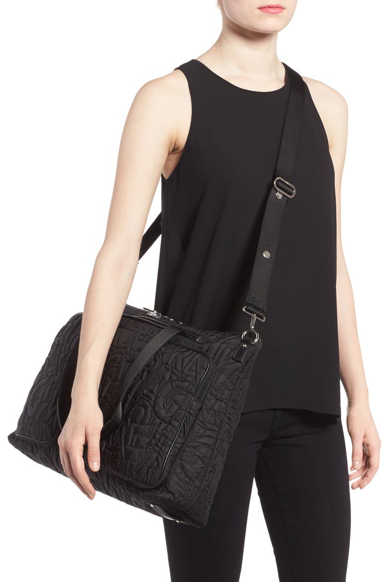 Salvatore Ferragamo Poppins Nylon Diaper Bag, Alternate, color, NERO