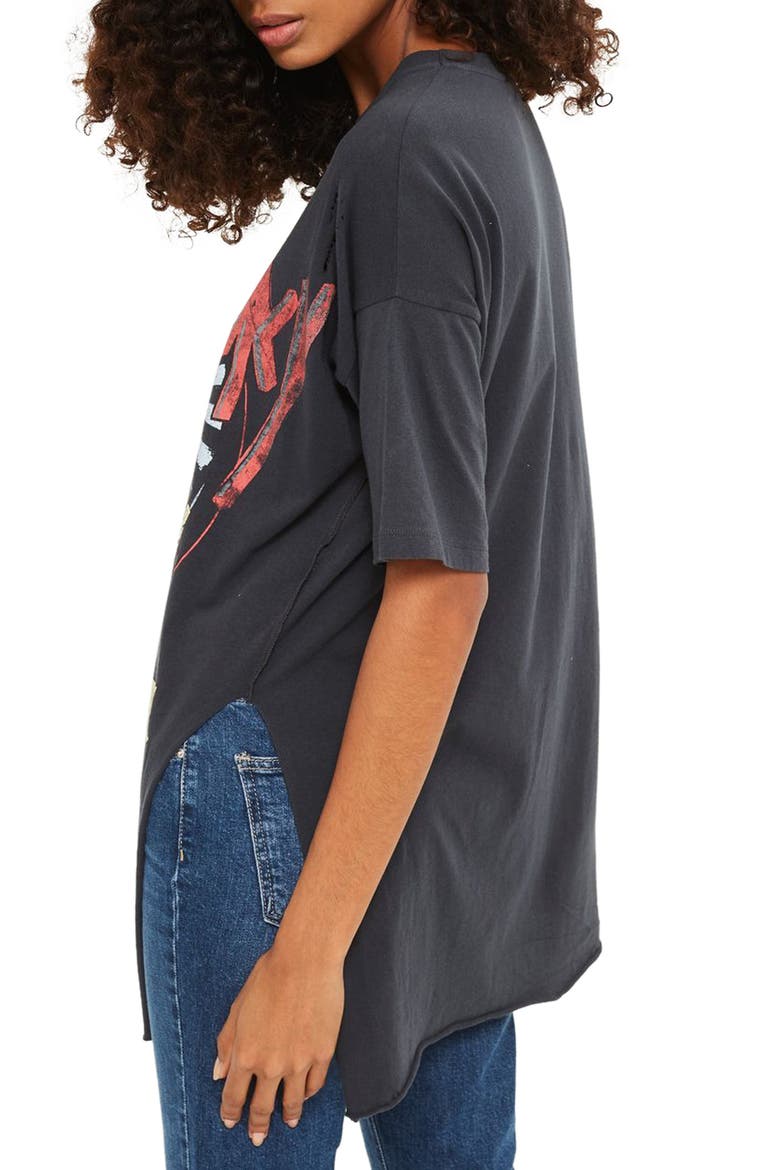 Oversize Destroyed Rocker Tee, Alternate, color, BLACK MULTI