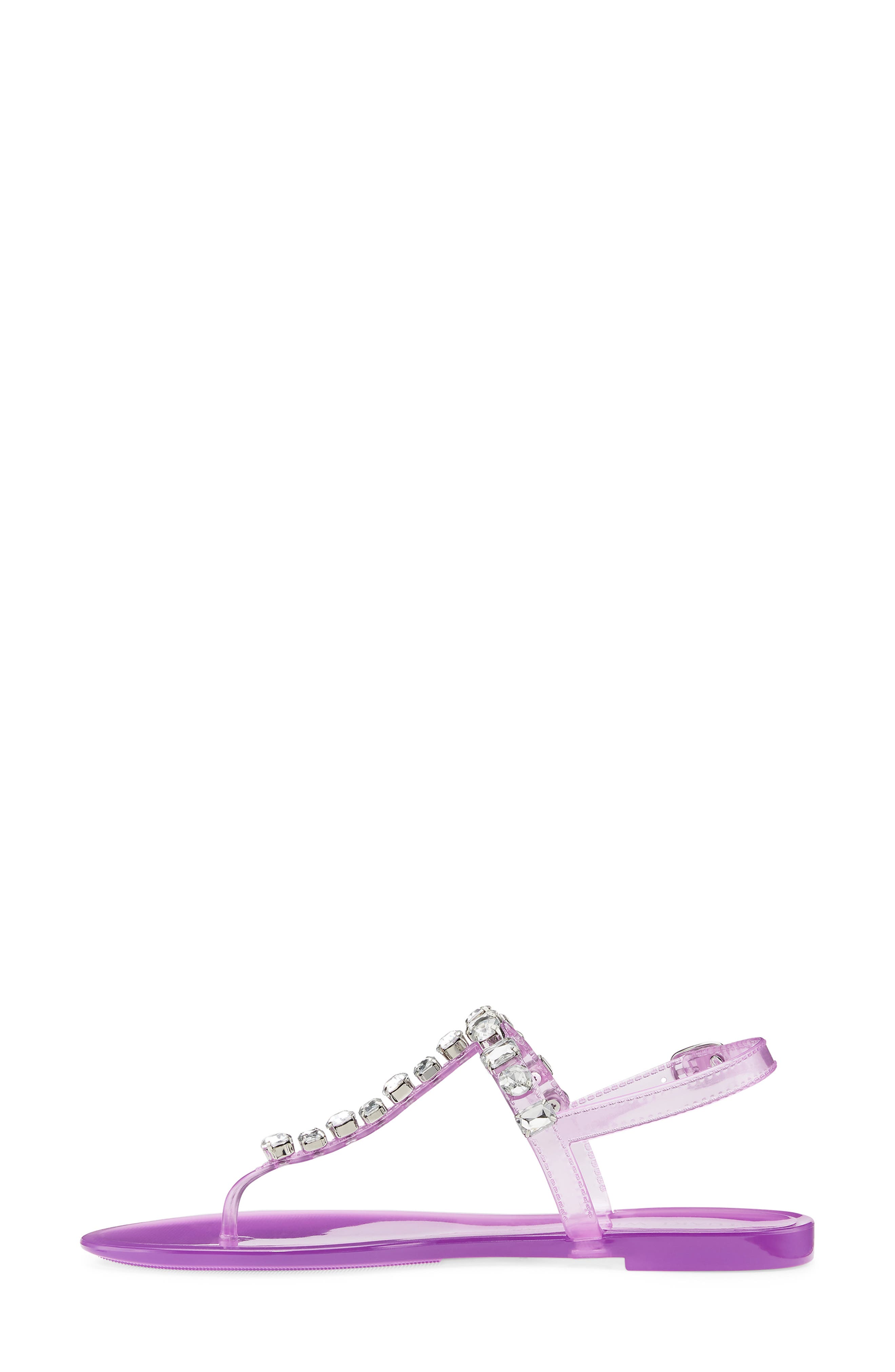 Jaide Round Jewel Jelly Flat, Alternate, color, AMATISTA/ CLEAR