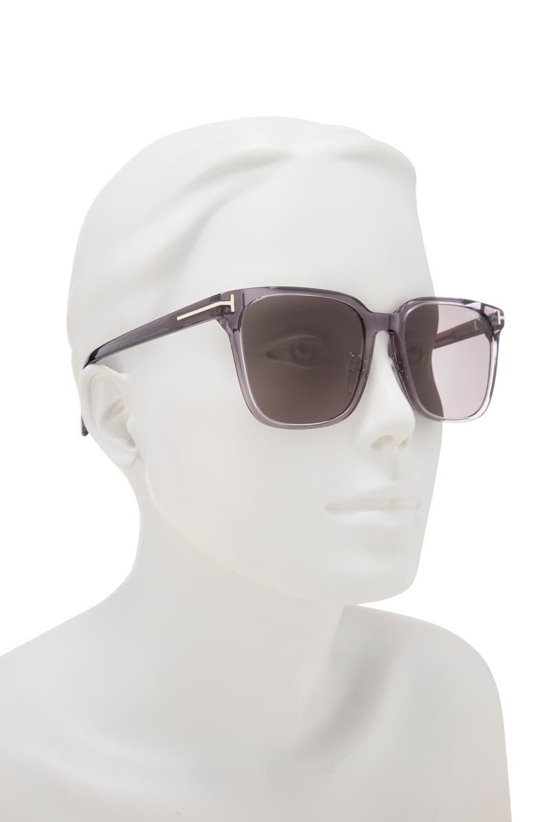 TOM FORD 54mm Square Sunglasses, Alternate, color, Grey/ Other / Smoke Mirror