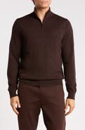 Nordstrom Washable Merino Wool Quarter Zip Sweater
