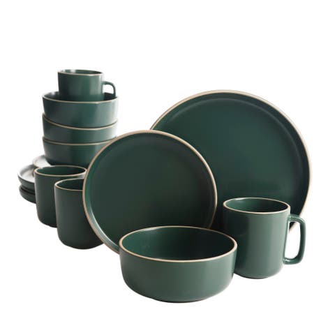 Zuma 16-Piece Matte Stoneware Dinnerware Set