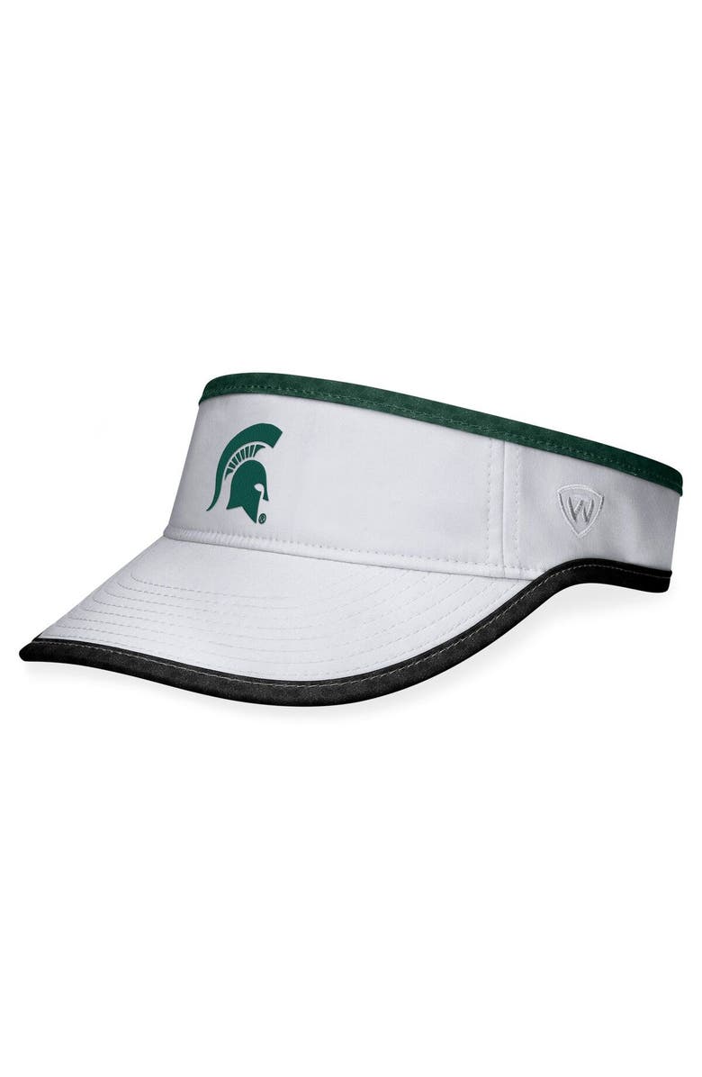 TOP OF THE WORLD Men's Top of the World White Michigan State Spartans Daybreak Adjustable Visor, Main, color, White