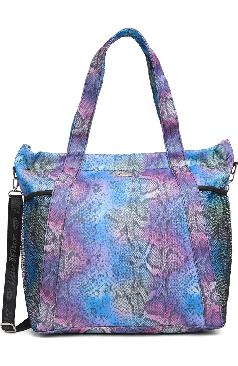 Luv Betsey by Betsey Johnson Flat Pack Nylon Overnighter Tote, Main, color,
