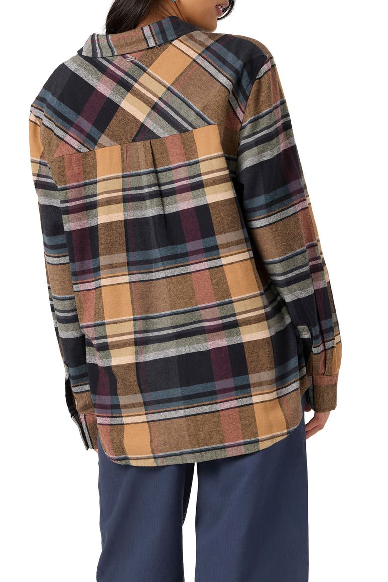 Logan Plaid Flannel Shirt, Alternate, color, PHANTOM