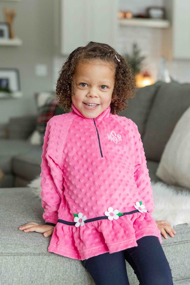 Dimple Fleece Legging Set, Alternate, color, Pink & Navy