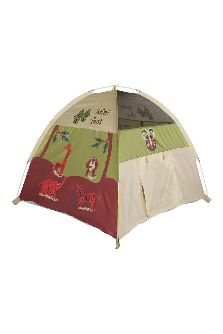 Jungle Safari Play Tent with Tunnel, Alternate, color, GREEN TAN