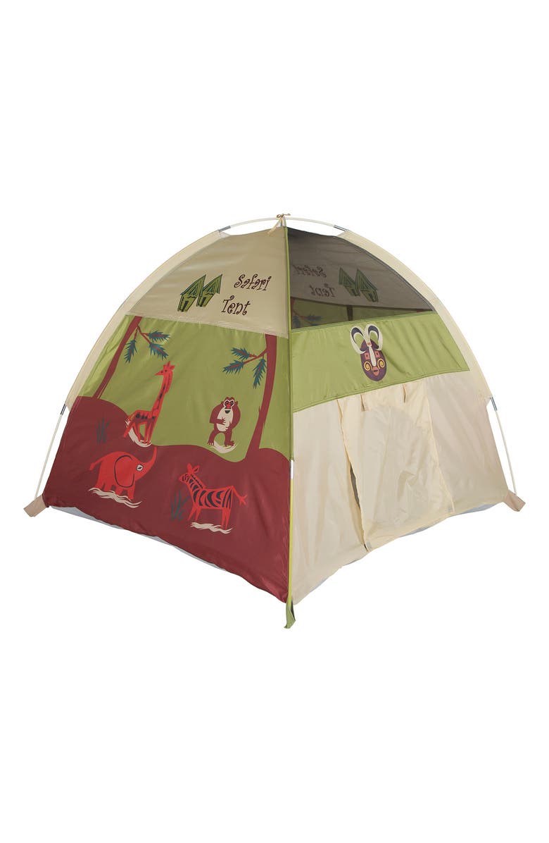 Pacific Play Tents Jungle Safari Play Tent with Tunnel, Alternate, color, Green Tan