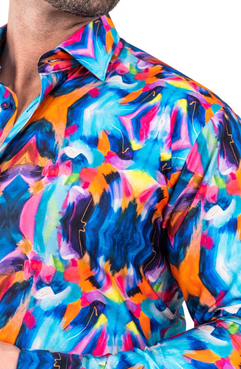 Maceoo Fibonacci Discomakeup Multi Contemporary Fit Button-Up Shirt, Alternate, color, 
