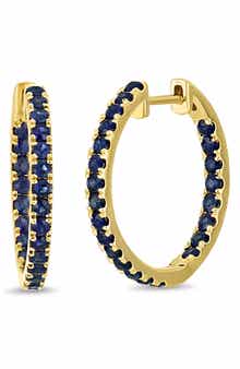 Bony Levy El Mar Sapphire Huggie Hoop Earrings