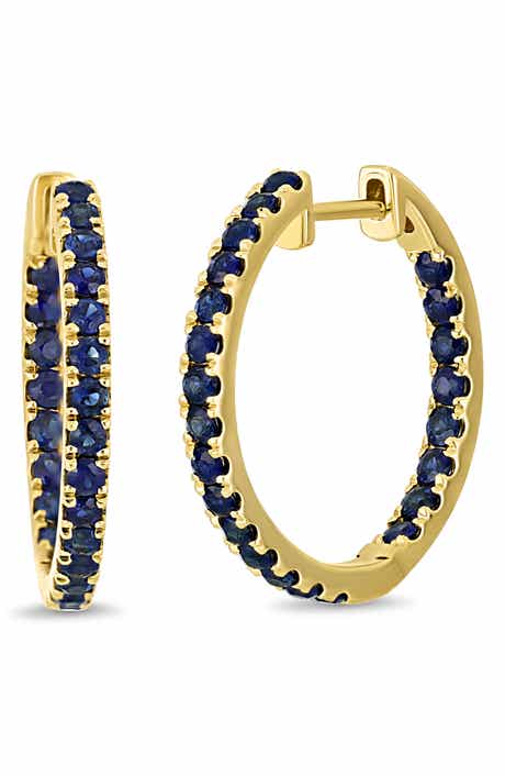 Bony Levy El Mar Sapphire Huggie Hoop Earrings