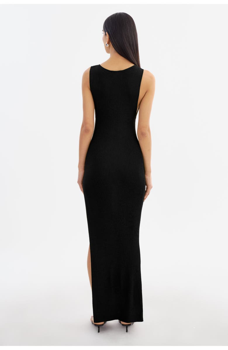 LAMARQUE GIOVANNA | Rib Knit Maxi Dress, Alternate, color, Black