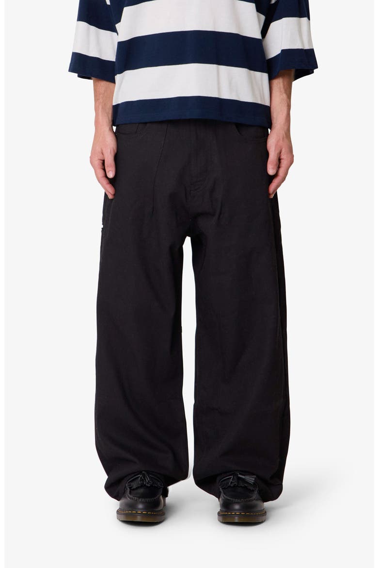 Darted Baggy Jeans, Alternate, color, RINSED BLACK