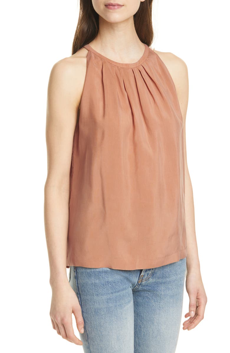 Club Monaco Pleat Neck Swing Top, Alternate, color, 