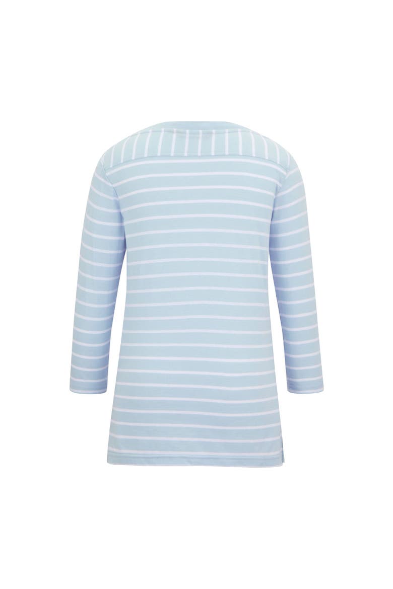 Baylette II Striped T-Shirt, Alternate, color, Skyway and White