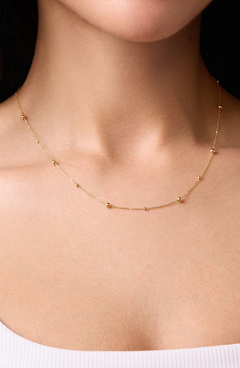 Bony Levy 14K Gold Ball Station Chain Necklace, Alternate, color, 14K Yellow Gold