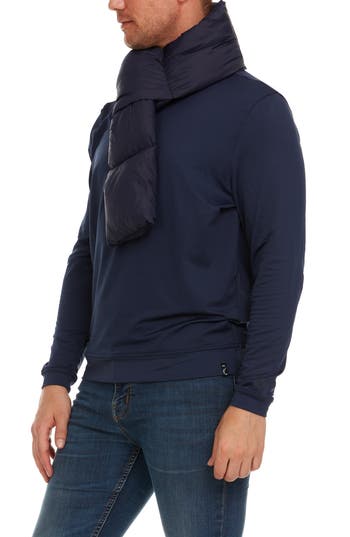 Helios The Heated Coat Paffuto Heated Scarf In Navy