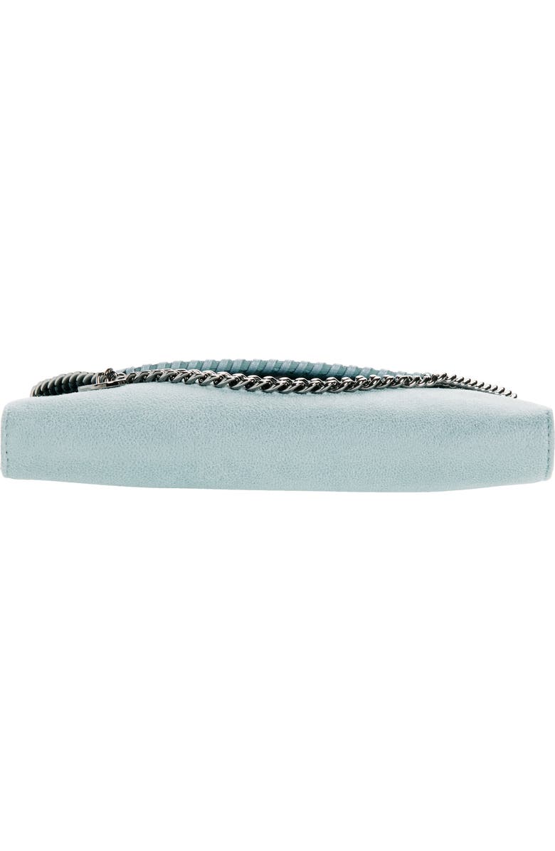 Stella McCartney Mini Falabella Shaggy Dear Faux Leather Crossbody Bag, Alternate, color, Ice Blue