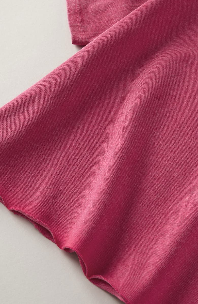 Treasure & Bond Kids' Crop Cotton T-Shirt, Alternate, color, Burgundy Punch