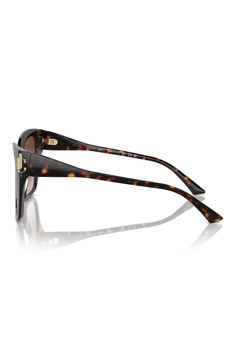 JC5012F 54mm Gradient Square Sunglasses, Alternate, color, HAVANA / GRADIENT BROWN