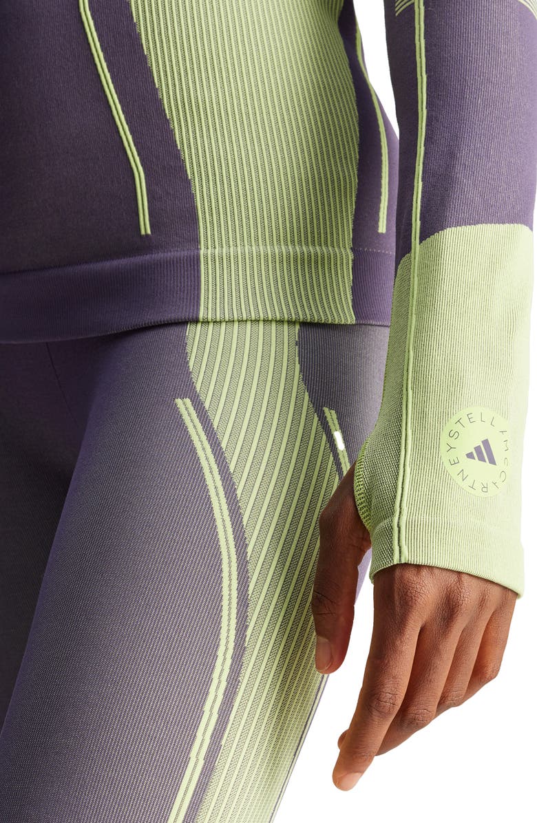 adidas by Stella McCartney Long Sleeve Hooded Top, Alternate, color, Trace Purple