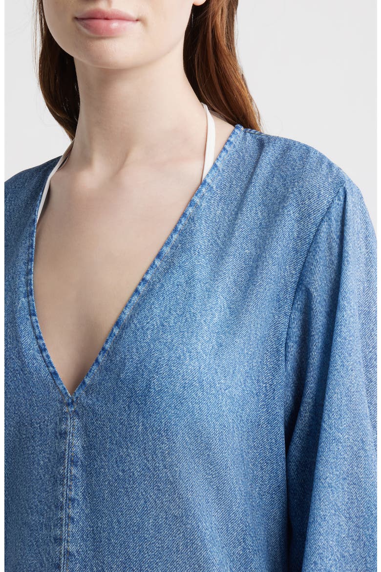 rb Miramar Crinkle Long Sleeve Cover-Up Dress, Alternate, color, MINET