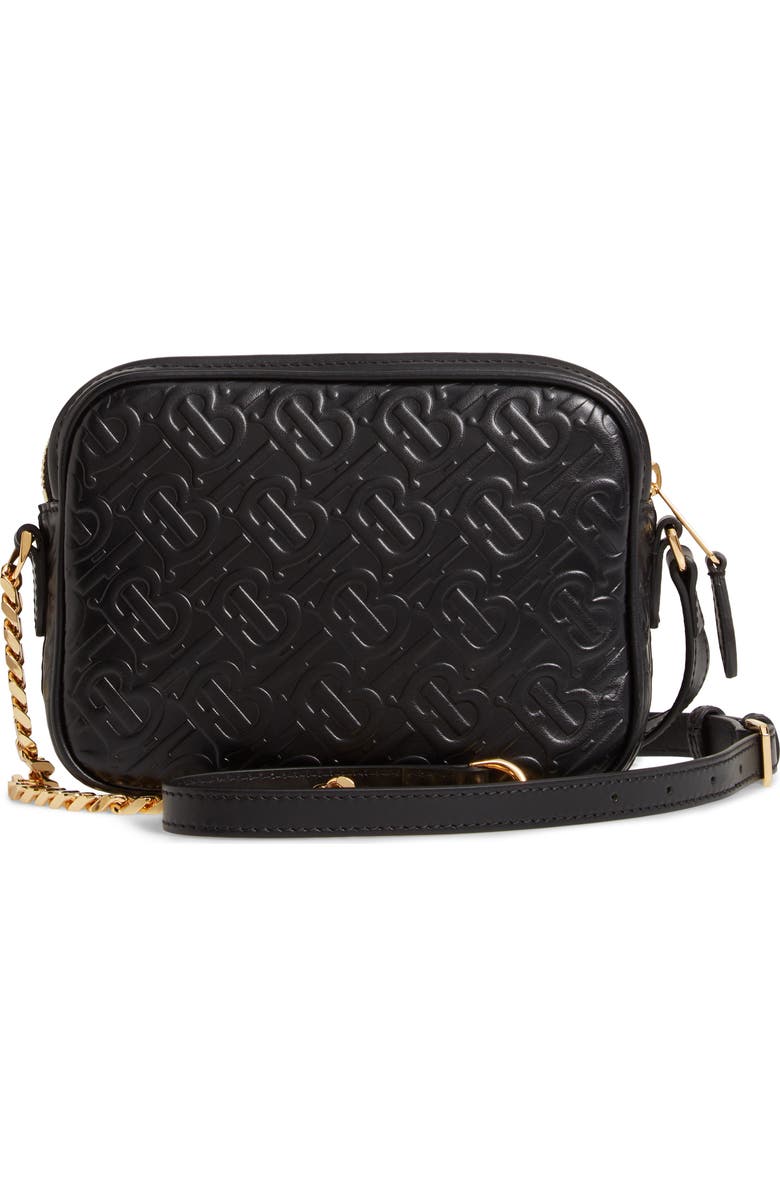 Burberry Small Monogram Leather Camera Bag, Alternate, color,