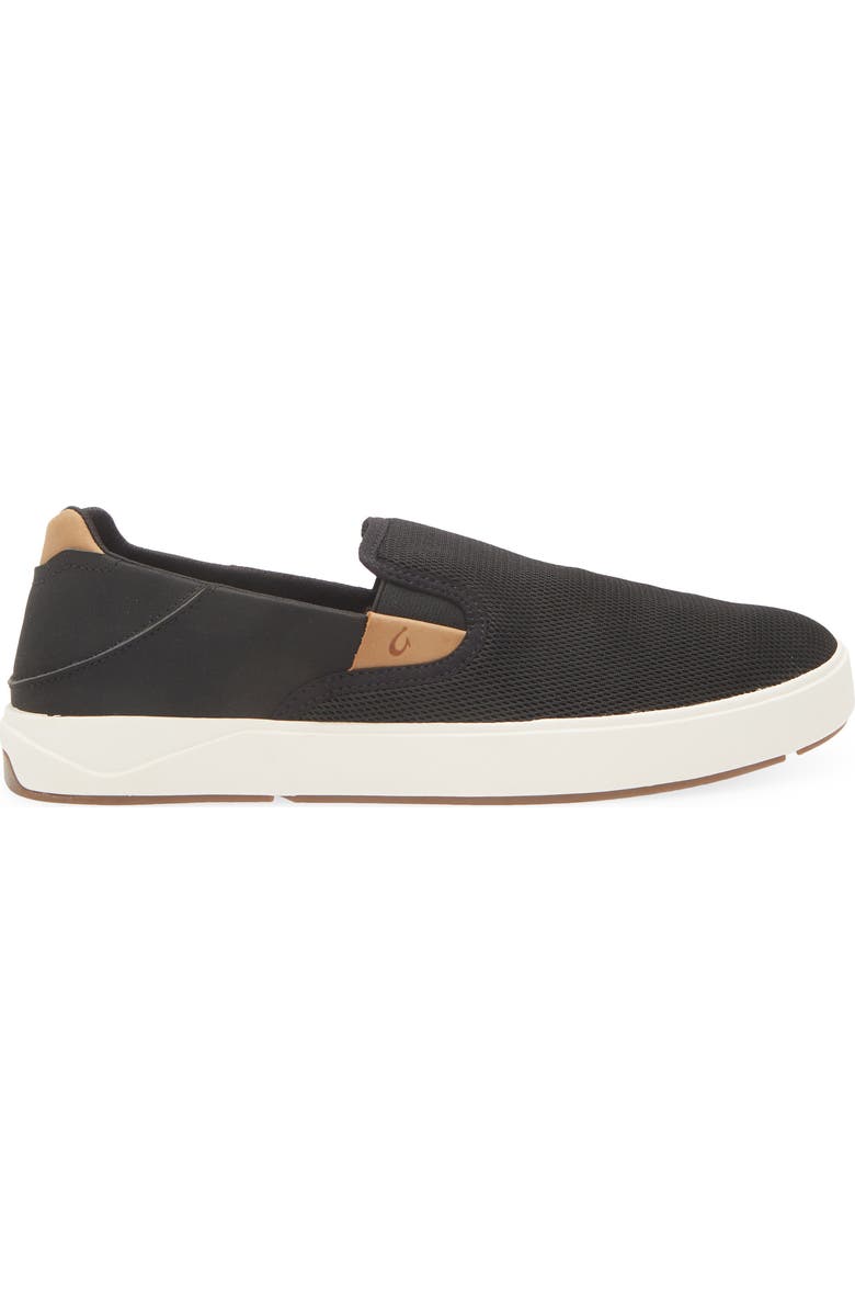 OluKai Laeahi Nui Convertible Slip-On Sneaker, Alternate, color, Black / Tan