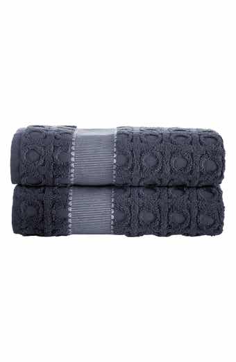 Circle In Square 2-Pack Turkish Cotton Hand Towels
