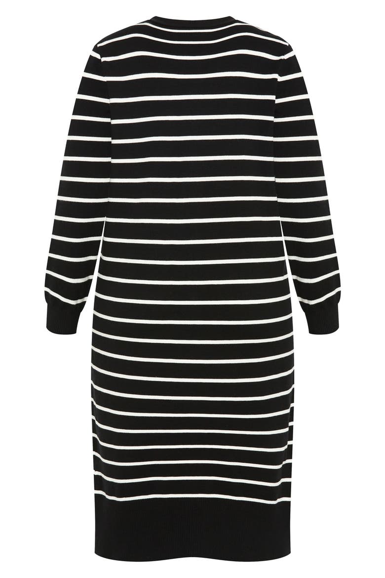 June Stripe Long Cardigan, Alternate, color, STRIPE
