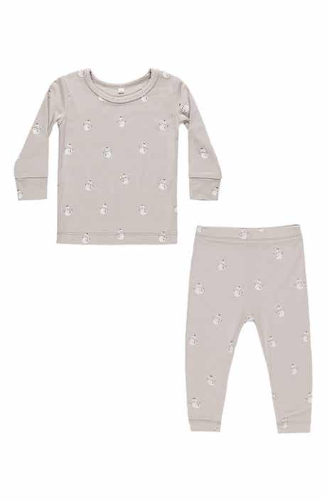 QUINCY MAE Stretch Organic Cotton Two-Piece Fitted Pajamas